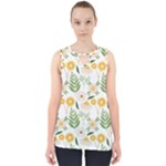 Flowers on a white background pattern                                                                    Cut Out Tank Top