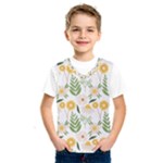 Flowers on a white background pattern                                                                        Kids  Basketball Tank Top