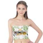 Flowers on a white background pattern                                                                    Women s Tube Top