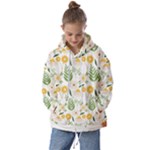 Flowers on a white background pattern                             Kids  Oversized Hoodie