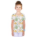 Flowers on a white background pattern                                                                     Kids  One Piece Tee