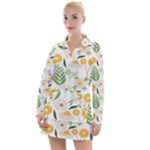 Flowers on a white background pattern                                                                     Women s Hoodie Dress