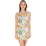 Flowers on a white background pattern                                                                    Bodycon Dress