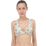 Flowers on a white background pattern                                                                  Classic Banded Bikini Top