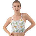 Flowers on a white background pattern                                                                   Mini Tank Bikini Top