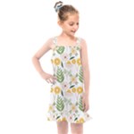 Flowers on a white background pattern                                                                 Kids  Overall Dress