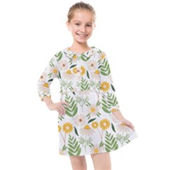 Kids  Quarter Sleeve Shirt Dress 