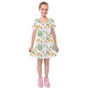 Kids  Short Sleeve Velvet Dress 