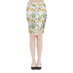 Flowers on a white background pattern                                                                   Midi Wrap Pencil Skirt