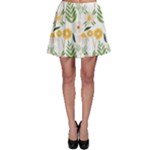 Flowers on a white background pattern                                                                    Skater Skirt