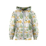 Flowers on a white background pattern                                                                    Kids Zipper Hoodie