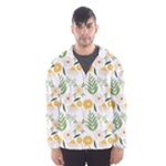 Flowers on a white background pattern                                                                    Mesh Lined Wind Breaker (Men)