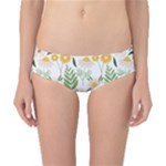 Flowers on a white background pattern                                                                    Classic Bikini Bottoms