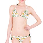 Flowers on a white background pattern                                                                    Bikini set