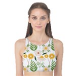 Flowers on a white background pattern                                                                    Tank Bikini Top