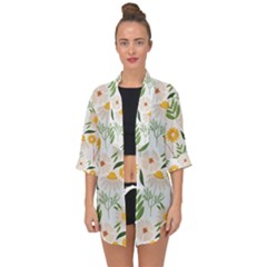 Open Front Chiffon Kimono 