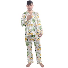 Men s Long Sleeve Satin Pajamas Set 