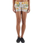 Flowers on a white background pattern                                                                  Yoga Shorts