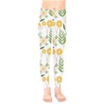 Flowers on a white background pattern                                                                 Kids  Leggings