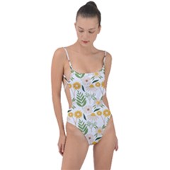 Tie Strap One Piece Swimsuit 