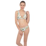 Flowers on a white background pattern                                                                    Classic Banded Bikini Set