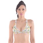 Flowers on a white background pattern                                                                   Plunge Bikini Top