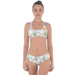 Flowers on a white background pattern                                                                     Criss Cross Bikini Set