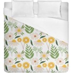 Flowers on a white background pattern                                                                     Duvet Cover (King Size)