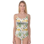 Flowers on a white background pattern                                                                    Camisole Leotard