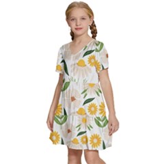 Kids  Short Sleeve Tiered Mini Dress 