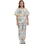 Flowers on a white background pattern                                                           Kids  Tee and Pants Sports Set