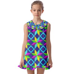 Kids  Pilgrim Collar Ruffle Hem Dress 