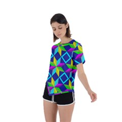 Asymmetrical Short Sleeve Sports T-Shirt 