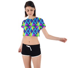 Tie Back Short Sleeve Crop T-Shirt 