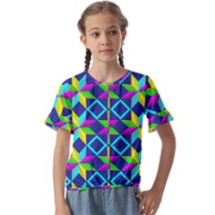 Kids  Cuff Sleeve Scrunch Bottom T-Shirt 