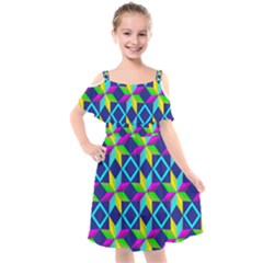 Kids  Cut Out Shoulders Chiffon Dress 