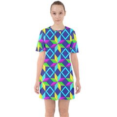 Sixties Short Sleeve Mini Dress 