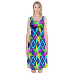 Colorful stars pattern                                                                    Midi Sleeveless Dress from ArtsNow.com