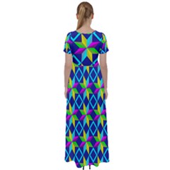 High Waist Short Sleeve Maxi Dress 