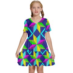 Kids  Short Sleeve Tiered Mini Dress 