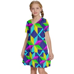 Kids  Short Sleeve Tiered Mini Dress 