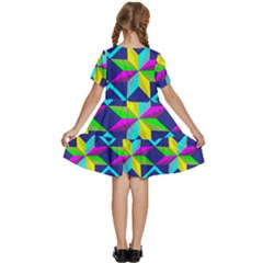 Kids  Short Sleeve Tiered Mini Dress 