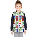 Colorful rectangles                                                                     Kid s Hooded Puffer Vest