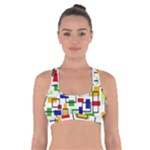 Colorful rectangles                                                                           Cross Back Sports Bra