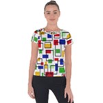 Colorful rectangles                                                                     Short Sleeve Sports Top