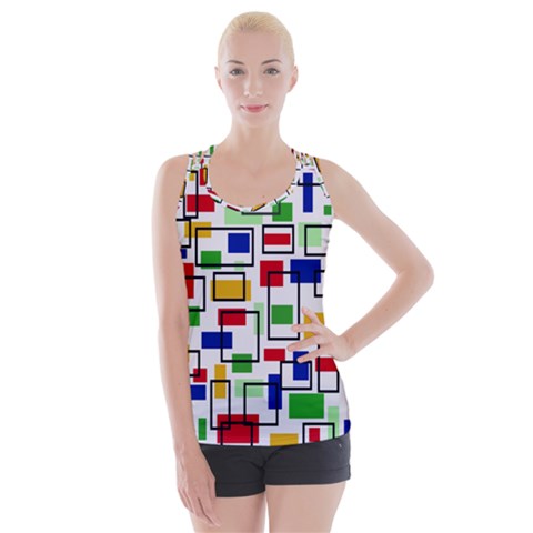 Colorful rectangles                                                                     Criss cross Back Tank Top from ArtsNow.com