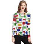 Colorful rectangles                                                                     Women s Long Sleeve Rash Guard