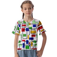 Kids  Cuff Sleeve Scrunch Bottom T-Shirt 