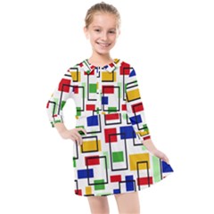 Kids  Quarter Sleeve Shirt Dress 