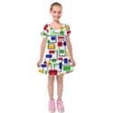 Kids  Short Sleeve Velvet Dress 